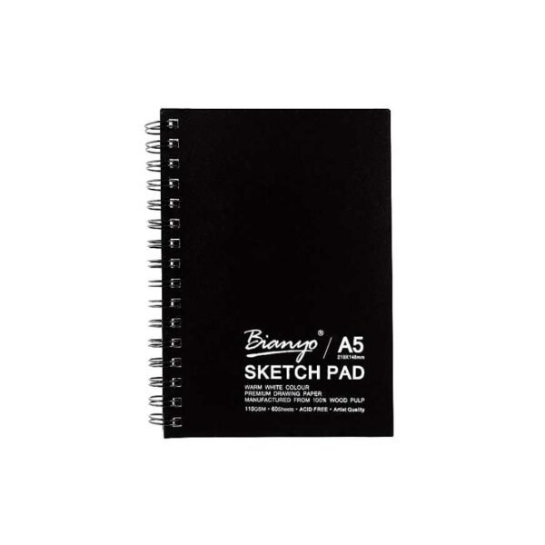 BITACORA SKETCH PAD BIANYO 110 GSM X 60 HJS TAM A5