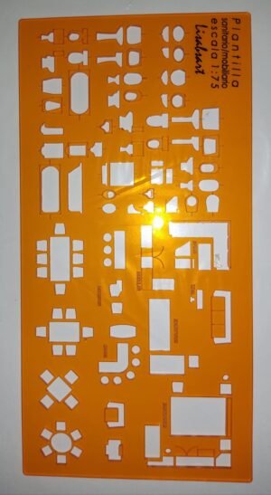 PLANTILLA DE SANITARIO Y MOVILIARIO 1:75