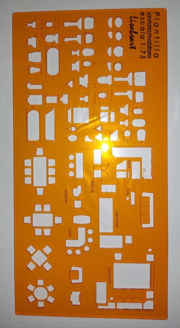 PLANTILLA DE SANITARIO Y MOVILIARIO 1:75