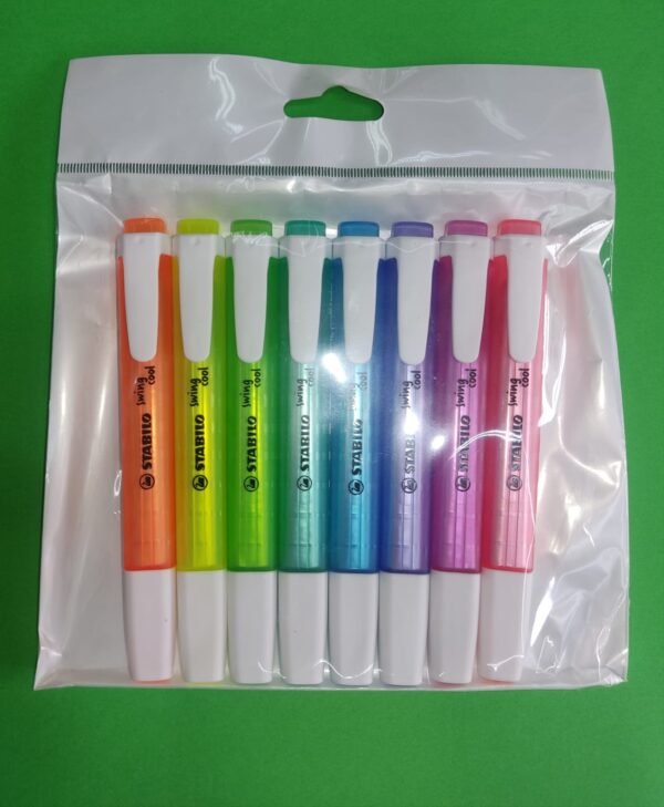 SET DE RESALTADORES STABILO SWING COOL X 8 PZAS EN BOLSA