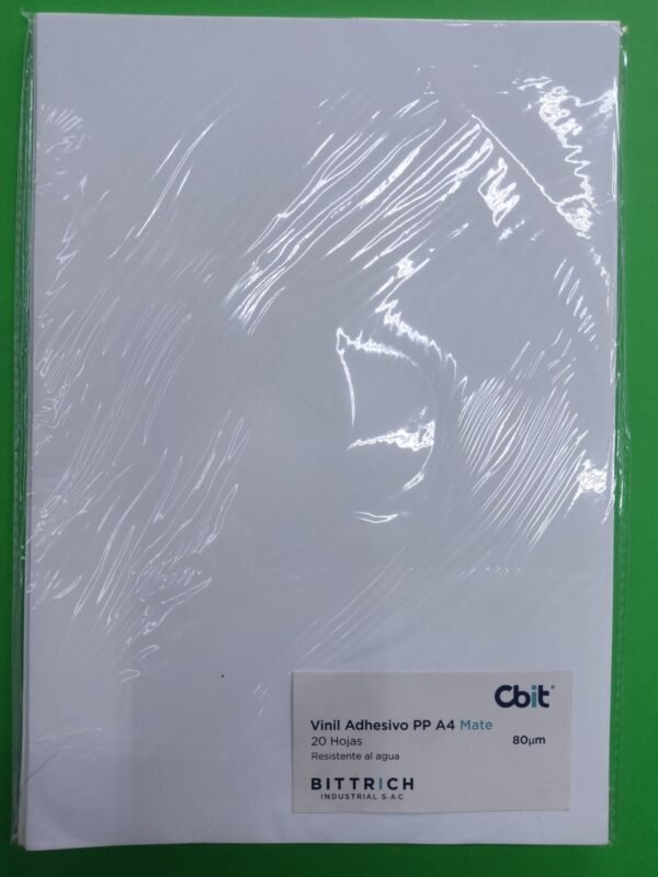 VINIL ADHESIVO MATE A4 X 20 HOJAS CBIT