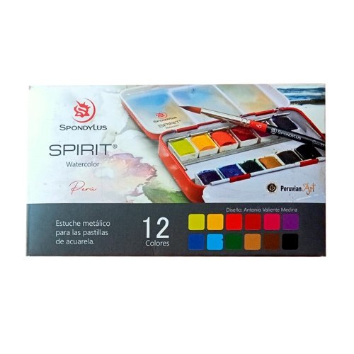 ACUARELA EN PASTILLAS SPONDYLUS SPIRIT WATERCOLOR X 12