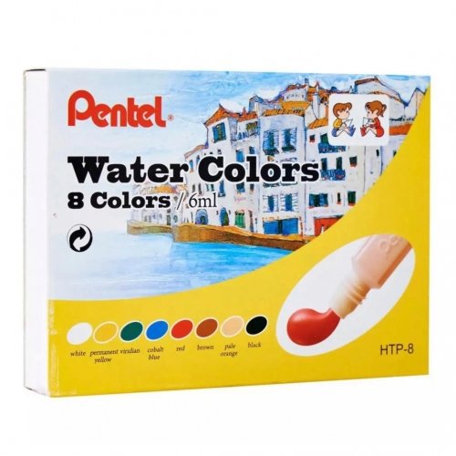ACUARELAS EN CHISGUETE PENTEL X 8 HTP-8