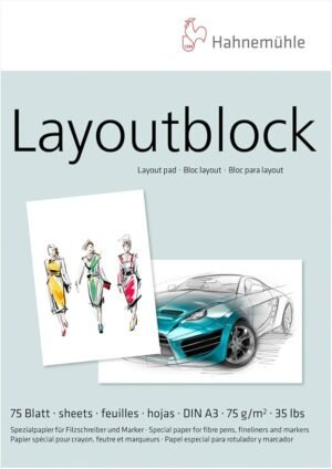 BITACORA HAHNEMUHLE LAYOUTBLOCK 75 GR X 75 HJS TAMAÑO A3