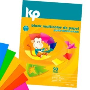 BLOCK DE PAPEL MULTICOLOR KP 80 GR X 40 HJS TAMAÑO A4