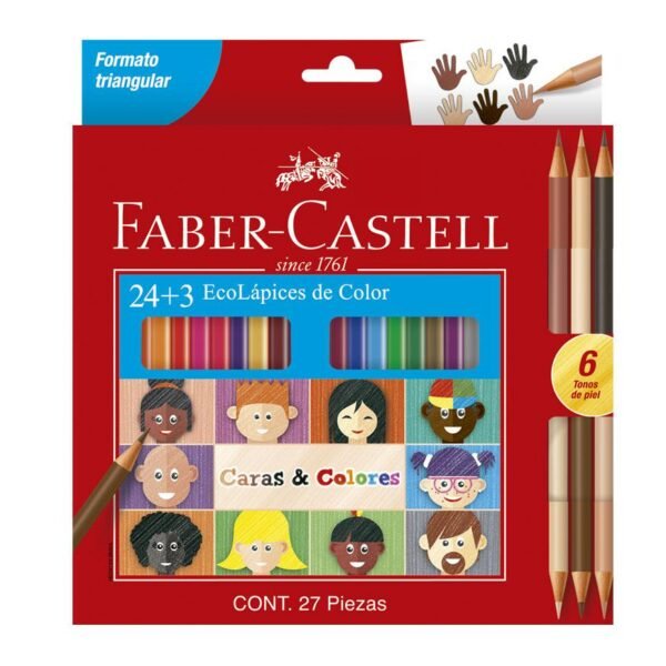 COLORES FABER CASTELL X 24 CARAS Y COLORES