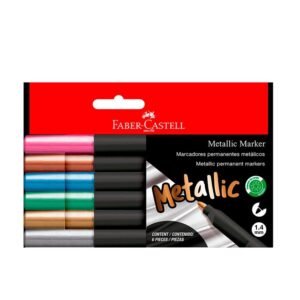 MARCADORES FABER CASTELL METALLIC MARKER X 6 PZAS
