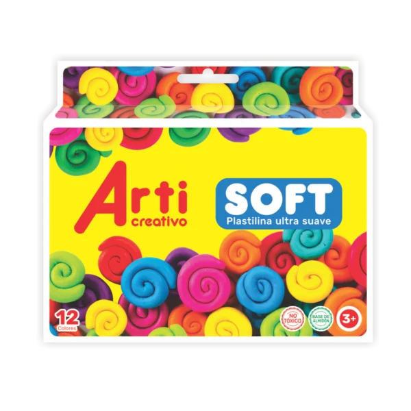 PLASTILINA ULTRA SUAVE ARTI CREATIVO X 12 PCAS