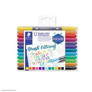 ROTULADORES DOBLE PUNTA PARA LETTERING STAEDTLER X 12 PZAS