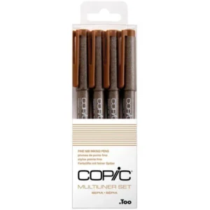 SET DE ESTILOGRAFOS COPIC MULTILINER COLOR SEPIA X 4 PCAS