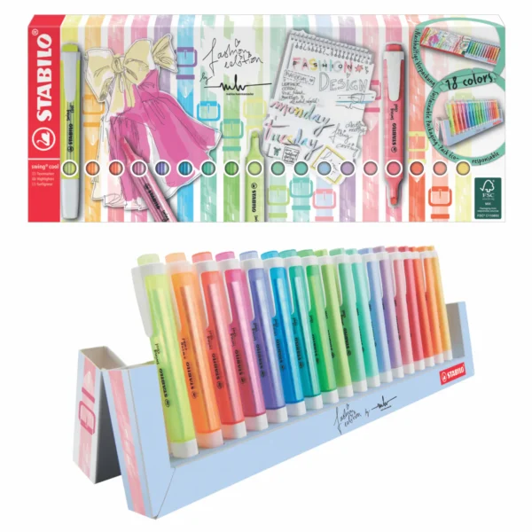 SET DE RESALTADORES STABILO SWING COOL X 18 PZAS