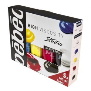 SET DE TEMPERAS PEBEO ACRILICO 5 TUBOS X 100 ML