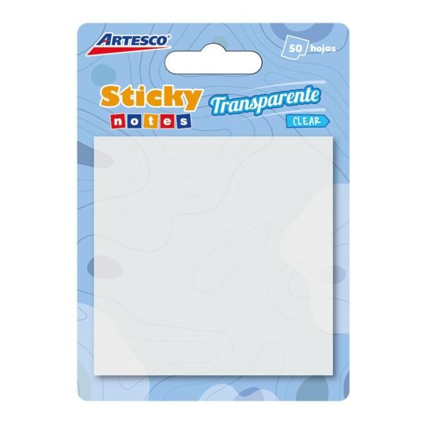STICKY NOTES TRANSPARENTE ARTESCO