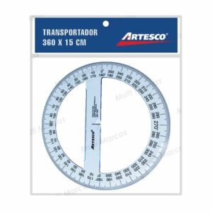 TRANSPORTADOR ARTESCO 15 CM X 360 GRADOS